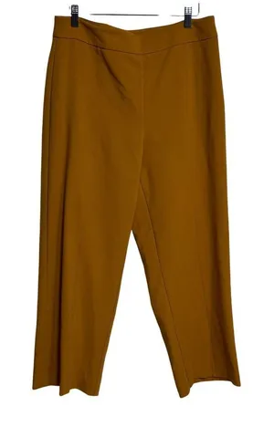 ANN TAYLOR Women's‎ Ochre Wide Leg Cropped Pants Size 8 thumbnail 1