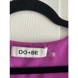 DO+BE Ruffle Wrap Top Womens Size S Magenta Pink Open Back Summer Boho Linen-Mix thumbnail 2