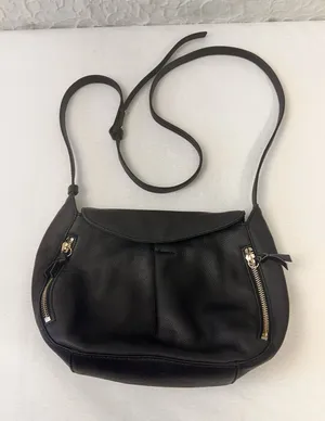 Vince Camuto Crossbody Women's Leather Black Bag Shoulder Purse Classic Pebbled thumbnail 1