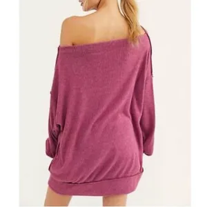 Free People Main Squeeze Hacci Oversized Long Sleeve Top Women’s Size Medium thumbnail 2