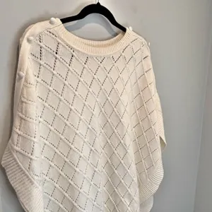 Talbots Cream Poncho Sweater - size Small thumbnail 3