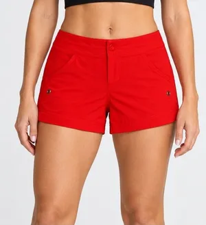 Athleta Woman’s Size 2 Red Athletic Shorts Workout Running, Casual Elastic thumbnail 1
