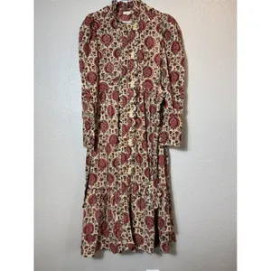 Anna Cate Paisley Floral Ruffle Tie Waist Tiered Dress Size S thumbnail 3
