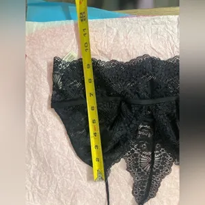 Black laced top Black Size M thumbnail 8