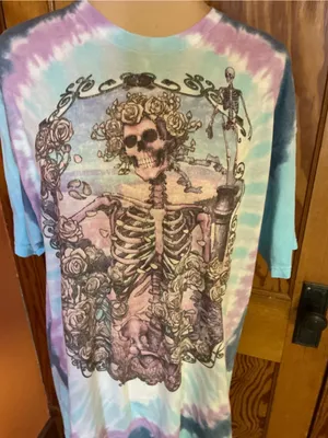 Liquid Blue Grateful Dead Bertha Tie Dye Graphic T Shirt XXL Deadhead Band Tee thumbnail 5