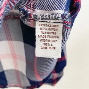 Vintage Havana Americana Plaid Fly Back Shirt Size Large thumbnail 9