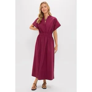 Tuckernuck Pomander Place Winetasting Cotton Mabel Maxi Women's L Dress NWT thumbnail 2