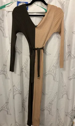 Two tones stretch dress Boho Multiple Size L thumbnail 1