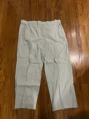 Abercrombie and Fitch Light Blue Linen Pants thumbnail 1
