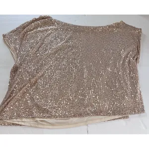 NWT‎ Torrid Gold Sequin Off The Shoulder Short Sleeve Pullover Top Size 6X thumbnail 6