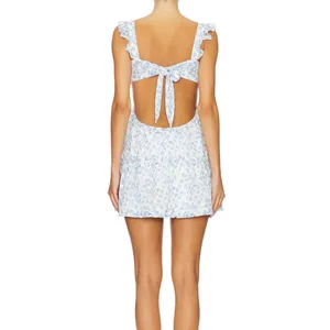 Floral Blue and White More to Come Dress thumbnail 2