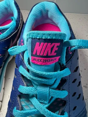 Nike Flex 2013 Run Shoes Sneaker Blue Aqua Pink Athletics Running Workout Size 8 thumbnail 4