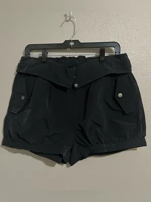 Free People Black Convertible Balloon Baggy Utility Shorts Women’s Size Small thumbnail 2