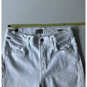 Citizens Of Humanity White Drew Fray Hem Cropped Jeans Size 26 thumbnail 6