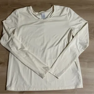 Varley Long Sleeve Tee Womens S Cream Crew‎ Neck Activewear Stretch thumbnail 8