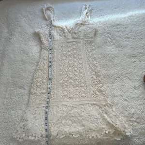 Free People Womens Ivory Lace Dress 2 Festival Boho Indie Summer Wedding Cottage thumbnail 4