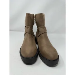 Dolce Vita Oaklyn Faux Leather Boots Light Brown Size 9.5 NWOT Faux Fur Lining thumbnail 4