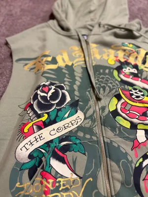 Ed Hardy sleeveless hoodie thumbnail 3