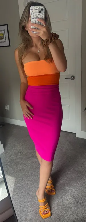 Susana Monaco color block cut out tube dress thumbnail 1