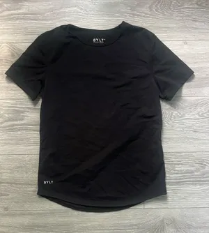 BYLT Basics Lux Black Crew Neck Fitted Athletic Active Tee Shirt Size XXL Gym thumbnail 1