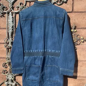 3x1 NYC Denim Jumpsuit Sz Large Straight Leg Long Sleeve Button Up Collared NWT thumbnail 8
