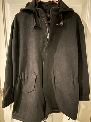 Ralph Lauren Women's Charcoal Wool Hooded Toggle‎ Parka Coat Size S thumbnail 1