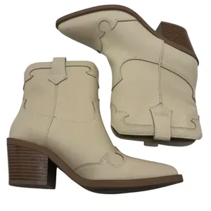 Sun + Stone Brennaa Western Boots Women's 5 Cream Concert Cowgirl Festival thumbnail 1