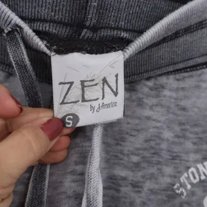 Zen by J. America Sweatpants Womens S Zen Acid Wash Gray Stone Harbor NJ Exc thumbnail 3