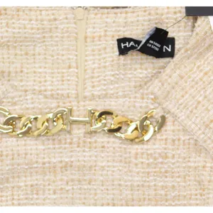 Halston Womens Tweed Chain-Trim Shift Dress HD4JMB8T Oatmeal Brown 14 thumbnail 5
