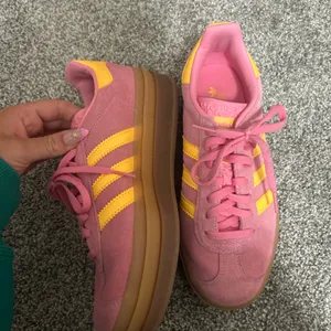 Pink and Yellow Adidas Gazelles thumbnail 3