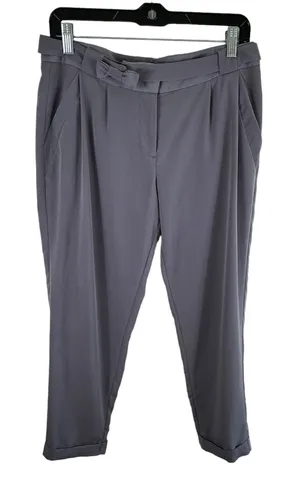 LC Lauren Conrad Lightweight Mauve Ankle‎ Fit Mid Rise Bow Belt Pants Size 6 thumbnail 1
