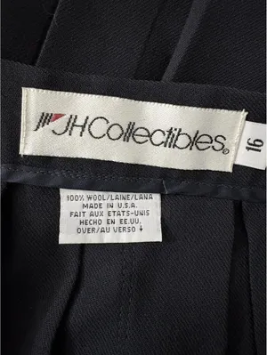 #HCOLLECTIBLES Womens Black Pleated Button-Front Lined Midi Skirt Size 16 thumbnail 7