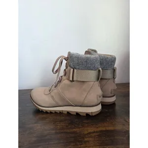 Sorel Lennox Boot Leather Tan Brown Mid Calf Outdoor Gorpcore Utility Women 7.5 thumbnail 3