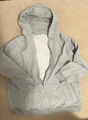 Gap Oversized Gray Zip Up Hoodie thumbnail 1
