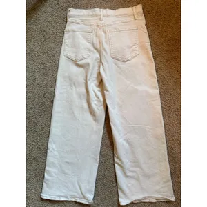 Gap 1969 Denim Womens High Rise Wide Leg Jeans Off White Cream‎ Size 8/29 thumbnail 2