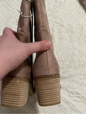 NEW Altar’d State Tan Suede Western Booties Size 8.5 NWT thumbnail 4