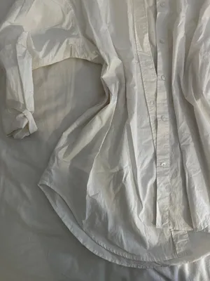 Shirt H&M White Button-Up Oversized thumbnail 3