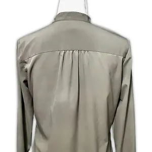 Banana Republic Olive Green Classic Embroidered Button Up Blouse Office Ready thumbnail 6