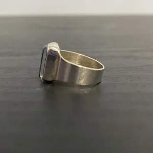 925 Sterling Silver Ring with Handblown Glass Stone Size 6¼ thumbnail 5