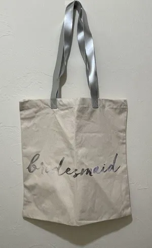 Rosanna Cream and‎ Silver Bridesmaid Tote bag Shopping Wedding Gift thumbnail 1