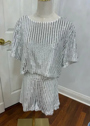 BuddyLove Sequin Set Silver Size M thumbnail 1
