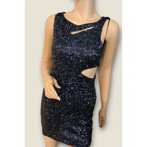 TCEC Blue Sequin Cutout Party  Dress M‎ thumbnail 4