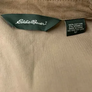 Eddie Bauer Womens Brown Tan Corduroy Blazer Long Sleeve Stretch Jacket thumbnail 3