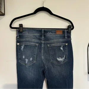 Judy Blue Distressed‎ Skinny Denim Jeans Size 7/28 thumbnail 4