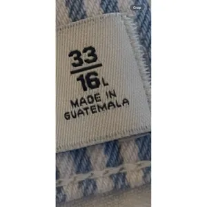 Abercrombie & Fitch 90s Relaxed High Rise Hickory Stripe Jeans Blue White 16LONG thumbnail 13