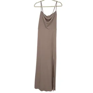 Birdy Grey Ash‎ Dress Taupe Large Cowl Neck Maxi Bridesmaid Dress NWT thumbnail 2