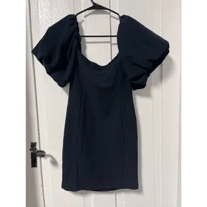 Free People Beach Black Bubbly Off Shoulder Body Con Mini Dress Size XS thumbnail 4
