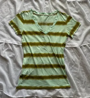 Victoria’s Secret Ombre Stripe V-Neck Tee thumbnail 1