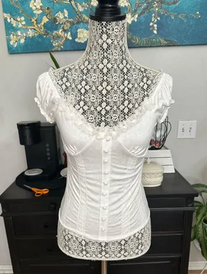 Y2K Blouse White thumbnail 1