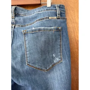 Kancan Sz 18 Cropped High Rise Distressed Dark Wash Jean Casual Streetwear Denim thumbnail 4
